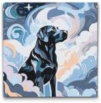  Festés számok szerint - Kék labrador Méret: 30x30cm, Keretezés: Keret nélkül (csak a vászon)