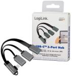 LogiLink USB-C Hub, 2x USB 2.0 AF + 1x USB 3.0 AF, angled plug (UA0361)