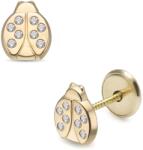 Lisa-gyerek ékszerek Lisa arany katica gyerek fülbevaló (JTAG-0693)