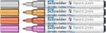 Schneider Akrilmarker készlet, 2 mm, SCHNEIDER "Paint-It 011", 4 különböző metálszín (TSC011V41) - webpapir