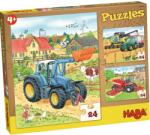 HABA Детски пъзел 3 в 1 Haba - Трактори (300444) - ozone