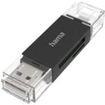 Hama 00200130 SD/microSD fekete USB 2.0 kártyaolvasó (00200130) - officedepot