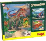 HABA Puzzle pentru copii 3 in 1 Haba - Dinozauri (303377) Puzzle