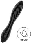 Satisfyer Dildo Dublu Dazzling Crystal 1, Sticla Borosilicata, Negru, 17.8 cm Dildo