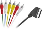 Cabletech SCARTkábel - RCA 6x , 1, 2m KPO2711-1, 2 (KPO2711-1-2)