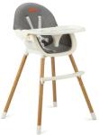 MoMi Scaun de masa copii Momi Reki, Piele ecologica, Dark Grey (KRKA00034) - exclusivmag Scaun de masa bebelusi, inaltator