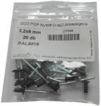  EcoPop Nit pop deschis cu cap D 3, 2x6 RAL8019 (20 buc) (ZIP698)