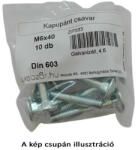  Șurub balama ușă DIN 603, 4.8 galvanizat, M6x70 (10 buc) (ZIP337)