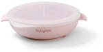  BabyOno babatányér - tapadó aljú, fedeles, 3 rekeszes rózsaszín 1661/02 - babycenter-online