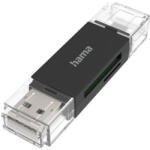 Hama 00200130 SD/microSD fekete USB 2.0 kártyaolvasó (00200130) - blacktip