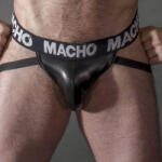 Macho Underwear MACHO - MX25NC szuszpenzor fekete bőr