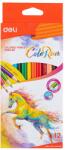 Deli Creioane colorate 12 culori/set, ColoRun DELI (DLEC00300)