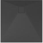 Erga Oldaf, SMC négyzet alakú zuhanytálca 80 x 80 cm, fekete matt, ERG-GMA-OL-8080BK (ERG-GMA-OL-8080BK)