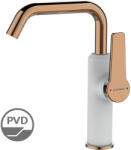 Kuchinox Alanis, mosdócsaptelep L alakú kifolyóval, h-235, fehér rózsa arany, LAV-BQI_625D (LAV-BQI_625D)