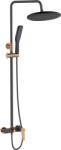 Kuchinox Alanis, zuhanyszett kézi- és fejzuhannyal, fekete-rózsaarany, LAV-PQI_80OB (LAV-PQI_80OB)