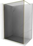 Mexen Kioto-F, zuhany paraván kerettel 100 x 202 cm, 8 mm szürke üveg, arany fényes profil, 800-100-104-50-40 (800-100-104-50-40)