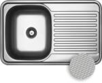 Kuchinox Faro, 1 rekeszes rozsdamentes mosogató 780x480x185 mm, rovátkolt felület, acél, LAV-SKH_311T (LAV-SKH_311T)