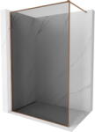 Mexen Kioto-XF, zuhany paraván kerettel 120 x 202 cm, 10mm szürke üveg, rózsa arany profil, 800-120-104-60-40-X (800-120-104-60-40-X)