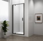POLYSAN Polysan, EASY BLACK csuklós zuhanyajtó 880-1020mm, átlátszó üveg, EL1715B (EL1715B)