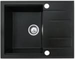 Gamma Modern 6550, 1 tálos gránit mosogató 650x500x210 mm rövid lefolyóval, fekete arany pöttyökkel, GMA-ZLE000093 (GMA-ZLE000093)