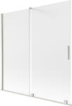 Mexen Velar, 2 szárnyas eltolható kádparaván 160 x 150 cm, 8 mm-es mattüveg, csiszolt acél, 896-160-000-31-97 (896-160-000-31-97)