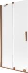 Mexen Velar, 2 szárnyas eltolható kádparaván 95 x 150 cm, 8 mm-es matt üveg, rózsaszín arany, 896-095-000-31-60 (896-095-000-31-60)