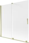 Mexen Velar, 2 szárnyas eltolható kádparaván 160 x 150 cm, 8 mm-es mattüveg, arany fényes, 896-160-000-31-50 (896-160-000-31-50)
