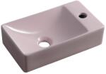 SAPHO Sapho, KIS kerámia mosogató 38x22cm, csap lyuk a jobb oldalon, rózsaszín, MGT38222 (MGT38222)
