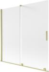 Mexen Velar, 2 szárnyas eltolható kádparaván 160 x 150 cm, 8 mm-es matt üveg, arany matt, 896-160-000-31-55 (896-160-000-31-55)