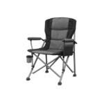 Leziter Comfort Plus scaun de pescuit cu braț și suport pentru pahare gri (YF-02-GRAY)