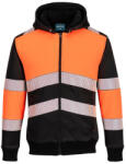 Portwest PW3 Class 1 zippzáros téli kapucnis pulóver (PW377OBRXXXL)
