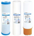 USTM 3 lépcsős vízlágyító szűrőkészlet 10" USTM (kemény vízhez) (STBL)