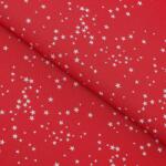 Goldea dekoratív anyag valencia - csillagok piroson 280 cm