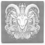  PontPöttyöző - Bak Méret: 50x50cm, Keretezés: Kartonlemezen, Szín: Fekete