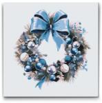  Festés számok szerint - Karácsonyi koszorú Méret: 50x50cm, Keretezés: Műanyagtáblával