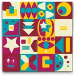  Festés számok szerint - Absztrakt doboz geometriai Méret: 30x30cm, Keretezés: Keret nélkül (csak a vászon)