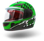 XTR Casca moto copii integrala, marime YS, culoare negru verde (XTR501-92) - mxenduro
