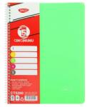 DACO Caiet A4 cu spira, 200 file (120 file aritmetica, 80 file dictando), 5 subiecte, coperta PP, Daco, CT5200 (CT5200)
