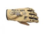 WMX Manusi moto Leoshi, din piele, Born To Ride, culoare crem, marime S (LSL09333) - mxenduro