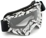 XTR Ochelari cross atv enduro, XTR, lentila transparenta, culoare rama negru alb (BMA-915) - mxenduro