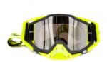 Asix Ochelari cross atv enduro, Asix AS1, lentila argintie, culoare rama galben fluo negru mat (KAI-93) - mxenduro