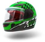 XTR Casca moto copii integrala, marime YM, culoare negru verde (XTR501-93) - mxenduro