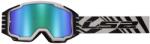 LS2 Ochelari cross enduro atv LS2, lentila oglinda, culoare alb negru (AK7202012002) - mxenduro