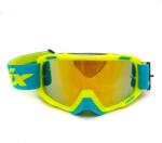 Asix Ochelari cross atv enduro, Asix AS2, lentila galbena, culoare rama lime albastru mat (KAI-99) - mxenduro