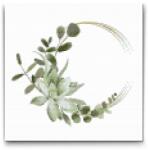  Gyémántszemes kirakó - Eukaliptusz Méret: 30x30cm, Keretezés: Műanyagtáblával, Gyémántok: Kerek
