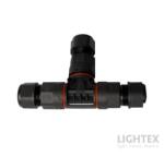 Lightex Кабелен T-конектор IP68 черен за кабел 3х0.5-2.5мм2 - Lightex (851AS0002120)