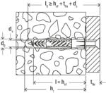 Fischer Ux Wh Univerzális Dübel Peremmel és Négyszögkampóval (944410) 8x50 /25db