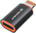 Techsuit Számítógép/Laptop/Töltő Konverter - Techsuit OTG Adapter HyperPort (A3) - Type-C to Type-C, PD20W, 100W - Fekete / Narancs