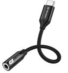 Techsuit - Prémium Kábel Adapter FuseXound (AC13) - Type-C a 3.5mm Jackhez, Hi-Fi Minőség, DAC Chip, 3A, 16bit/48kHz - Fekete - smartdiszkont