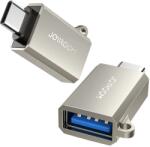 JOYROOM S-H151 USB-C (male) / USB-A (female) adapter akasztólyukkal - Ezüst
